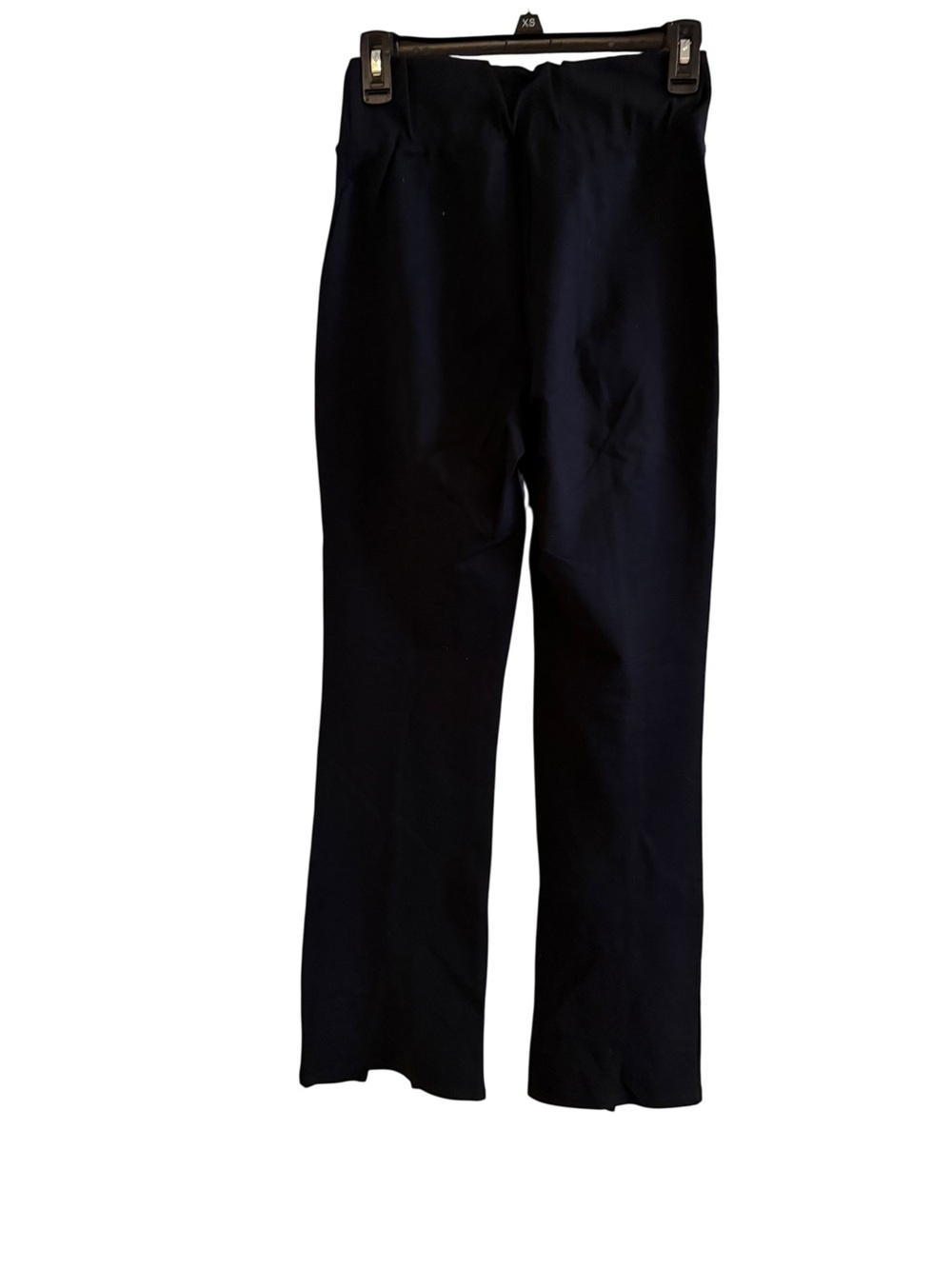 Abercrombie and Fitch Black Stretchy Ponte Split Slit Flare Hem Leggings Pants - Picture 6 of 8